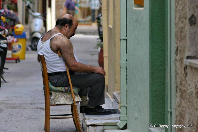 Rethymnon, nap on the cushions - Crete, Greece