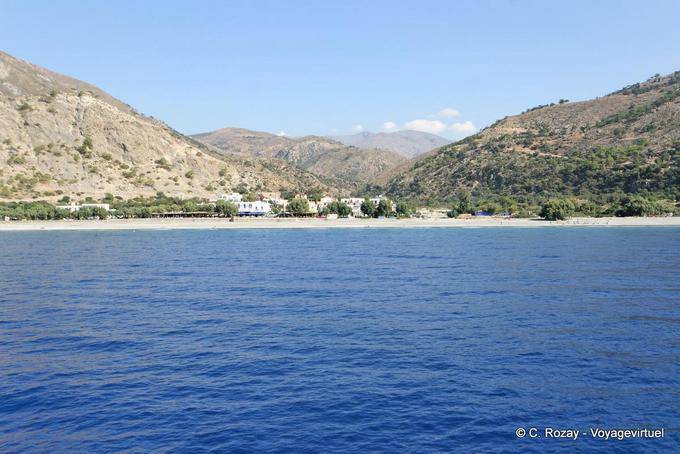 Sougia The village seen from the Libyan Sea - Crete, Greece