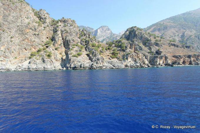Sougia, ultramarine blue of the Libyan Sea - Crete, Greece