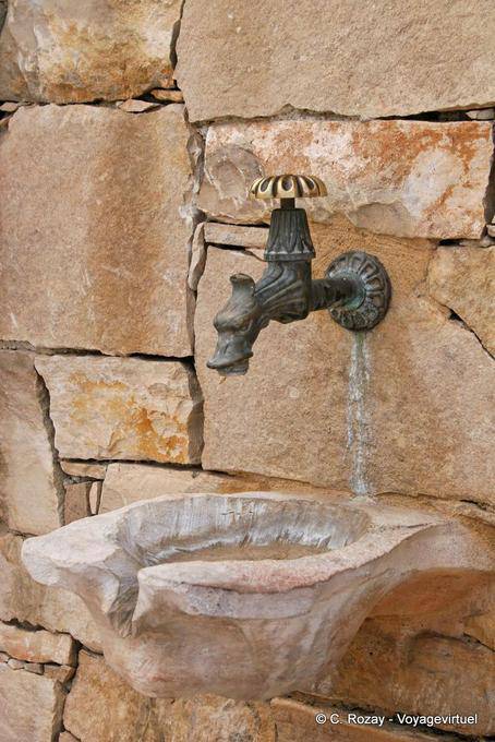 Spili fountain on tap copied from the ancient, bishopric - Crete, Greece