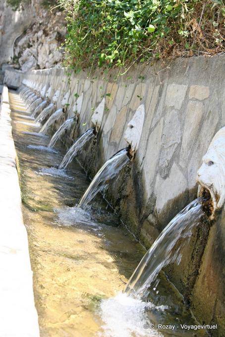 Spili Venetian fountain lion heads - Crete, Greece