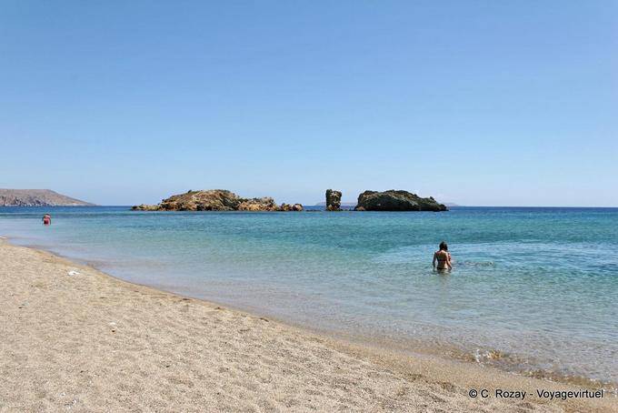 Vai, swimming on the northern part of the beach - Crete, Greece