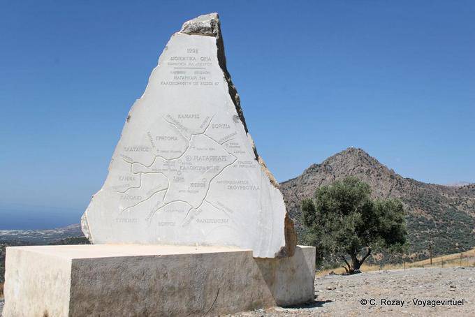 Stone stele showing a neck region Magarikari - Crete, Greece