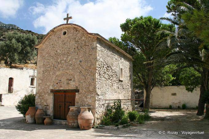 Zaros, chapel in the courtyard of the monastery of Vrontisiou - Crete, Greece