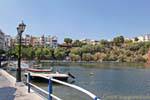 Agios Nikolaos on Lake Voulismeni or Artemis basin, Crete.
