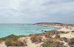 Walk on the peninsula Elafonissi, Crete.