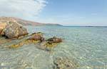 Colors of rocks in clear water, Elafonissi, Crete.