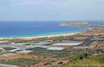 Beach views and greenhouses, Falassarna, Crete.