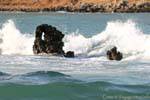Wave effect on volcanic rock, Georgioupoli, Crete.