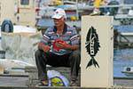 Chania port Fisherman, Crete.