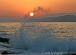 Wave at sunset, Chania, Crete.