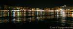 Chania, the Venetian harbor panorama night, Crete.