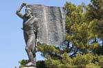 Chania, statue of Spiros Kayales hero died September 5, 1929 in Chalepa, Crete.