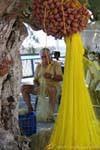 Ierapetra, fishing net Ravaudage in the shade, Crete.