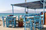 Kalamaki, restaurant waterfront facing the Libyan Sea, Crete.