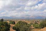 Panorama on the plateau of Lassithi and the chain of Dikti, Crete.