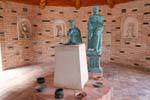 Home of the gods with statues of Zeus and Hera, Lassithi Homo Sapiens Museum, Crete.