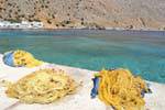 Loutro, fishing nets on the pier, Crete.