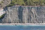 Erosion of sedimentary cliff between Sougia and Paleochora, Crete.