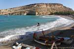 Matala overview of the beach and the bay, Crete.
