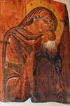 Close-up on an icon of Toplou Ecclesiastical Museum, Crete.