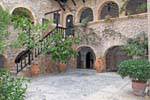 A courtyard of Moni Toplou, Crete.