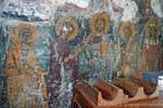 Ancient painting in the church of Agios Georgios, to Plemeniana, on the road to Kandanos (Paleochora), Crete.