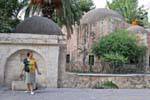 Rethymnon, pass in front of the domes of the Kara Musa Pasha Mosque, Haghia monastery dedicated to Varvara, Crete.