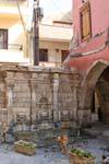 Rethymnon, the Venetian Rimondi fountain realized during the Renaissance and situated on the place of Plane, Crete.