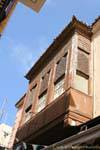 Rethymnon, advanced wood latticework on original Ottoman house, Crete.
