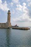 Rethymnon, the Venetian lighthouse at the end of the pier, Crete.