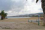 Rethymno, the main beach in the center of the town of Rethymno, Crete.