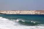 Sitia, panoramic view of the city from the sea, Crete.
