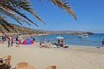 Vai palm beach crowded with tourists, Crete.