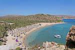 Vai, panoramic beach and the palm from a cliff, Crete.