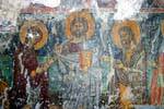 Old fresco of Jesus and his apostles, Agia Paraskevi, Voutas, Crete.