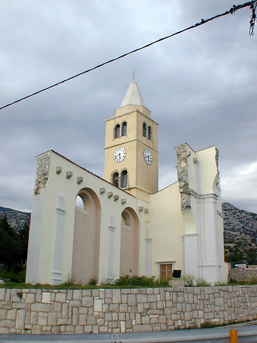 Karlobag, church ruins, Croatia