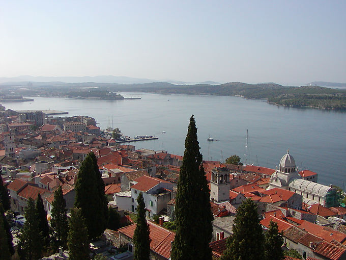 Sibenik, view from the Fort Sainte-Anne, Croatia