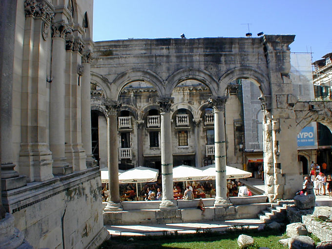 Arcades of the peristyle, Diocletian Palace, Split, Croatia