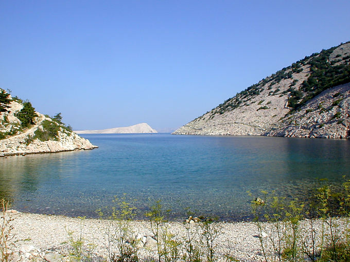 Private beach to the village of Starigrad, Croatia