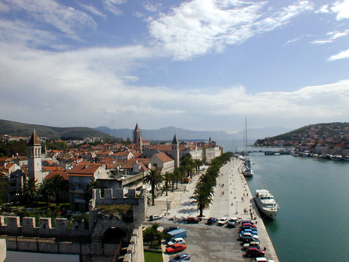 Trogir, general view of the riva, Croatia