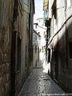 Cobbled street in the center, Sibenik, Croatia.
