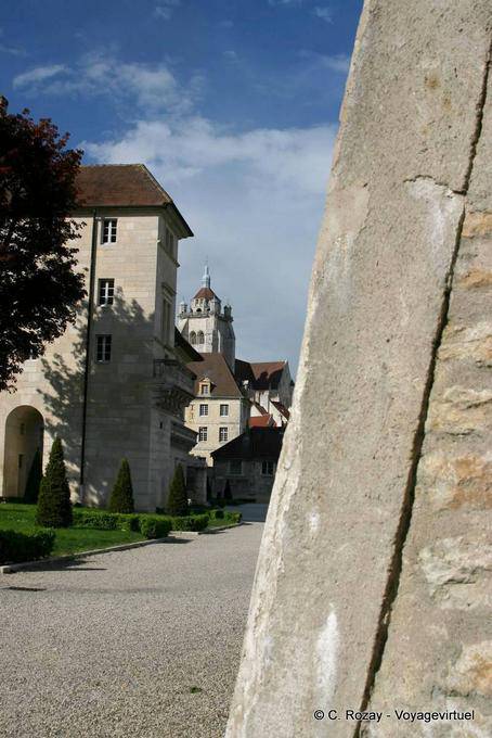 Postcard lights Dole - France