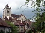 Collegiate Church of Notre-Dame, general view of the old town, Dole, France.