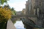 Another view of the canal and the Tanners old bridge, Dole, France.