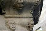 Bas-relief faces, Dole, France.