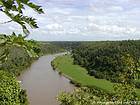 Overlooking the valley of the Rio Chavon Altos de Chavon, Dominican Rep..