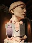 Modern bust, Native Taino culture, archaeological museum, Altos de Chavon, Dominican Rep..