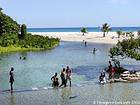 Swimming towards the playa Los Patos, Dominican Rep..