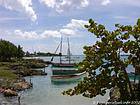 Small port along the rocky coast, Bayahibe, Dominican Rep..